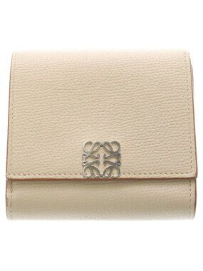 Loewe Anagram Trifold Wallet Beige
